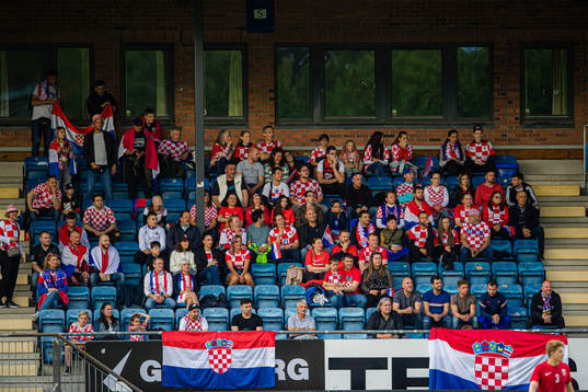 Spectators in the stands