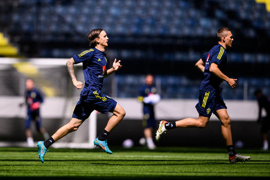 Kristoffer Olsson and Ludwig Augustinsson of the Swedish