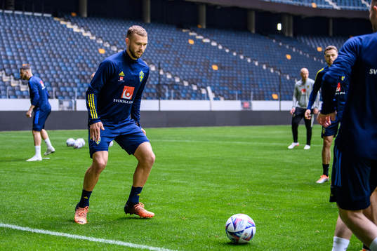 Jesper Karlström of the Swedish national football team