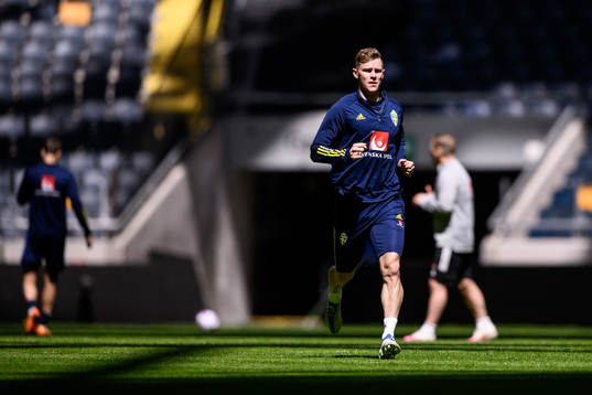 Emil Krafth of the Swedish national football team