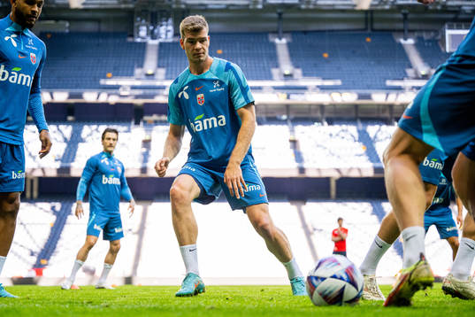 Alexander Sørloth of the Norwegian national football team