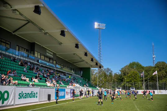 Interiör av Kristianstad fotbollsarena