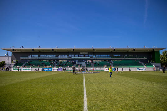 Interiör av Kristianstad fotbollsarena