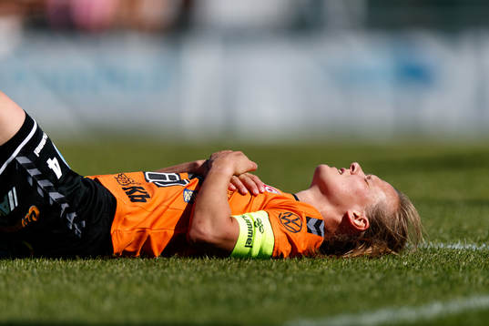 Kristianstads Evelyne Viens har ont