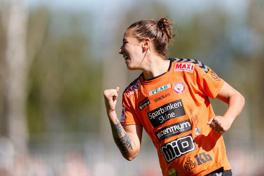 Kristianstads Tabitha Tindell jublar