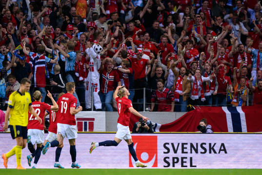 Erling Braut Haaland of Norway celebrates