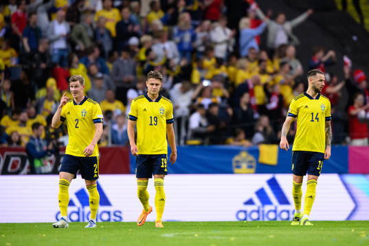 Emil Krafth, Mattias Svanberg and Alexander Milosevic of