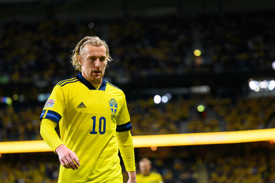 Emil Forsberg of Sweden looks dejected