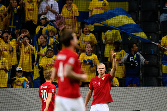 Erling Braut Haaland of Norway celebrates