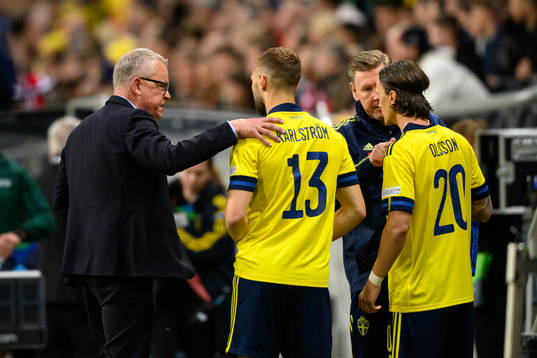 Head coach Janne Andersson and assistant coach Peter