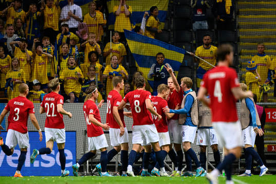Erling Braut Haaland of Norway celebrates