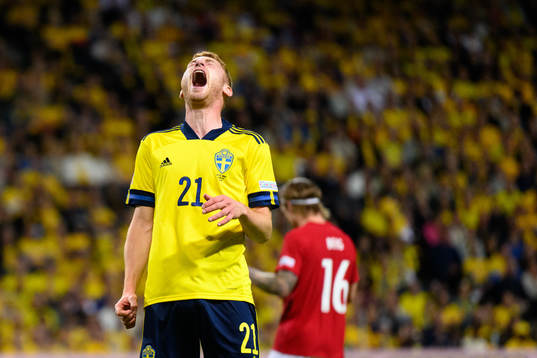 Dejan Kulusevski of Sweden reacts