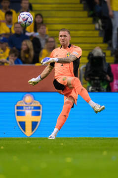 Goalkeeper Robin Olsen of Sweden