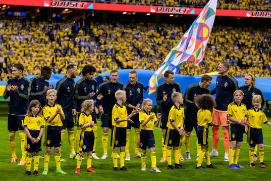 during the Nations League football match between Sweden and