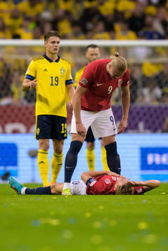Erling Braut Haaland and Martin Ødegaard of Norway