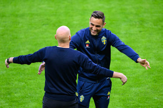 Ståle Solbakken, head coach of Norway, and Sotirios