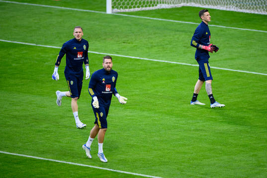 Goalkeeper Robin Olsen, goalkeeper Kristoffer Nordfeldt and