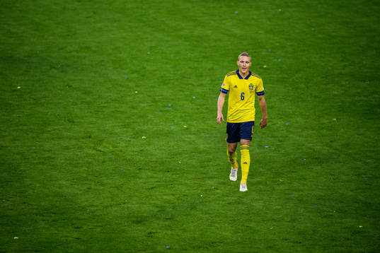 Ludwig Augustinsson of Sweden looks dejected
