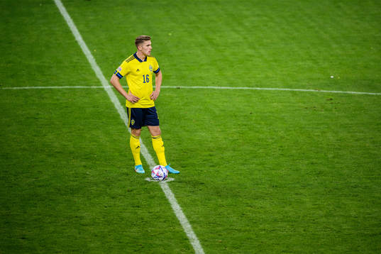 Viktor Gyökeres of Sweden looks dejected