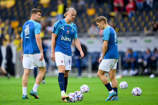 Alexander Sørloth, Erling Braut Haaland and Martin