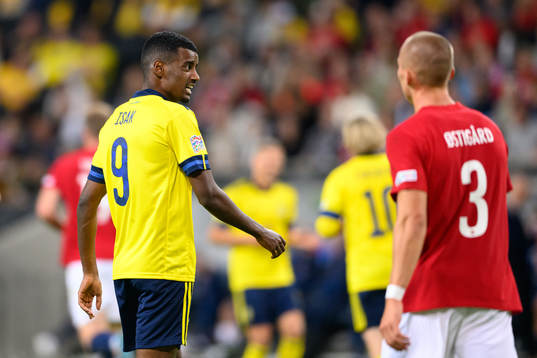 Alexander Isak of Sweden looks dejected