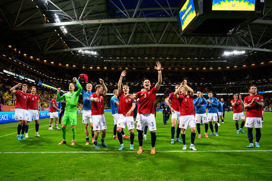 The players of Norway celebrate