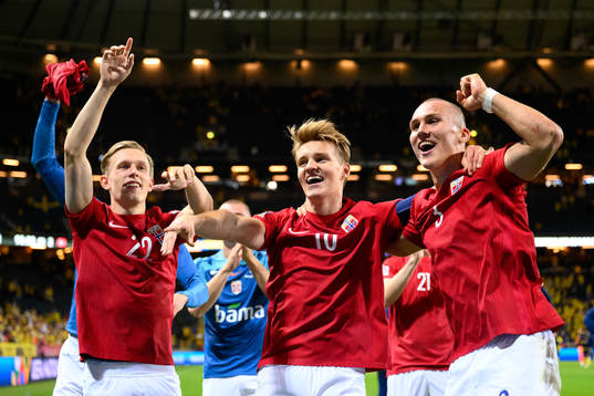 Marcus Holmgren Pedersen, Martin Ødegaard and Leo Skiri
