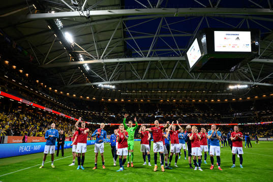 The players of Norway celebrate