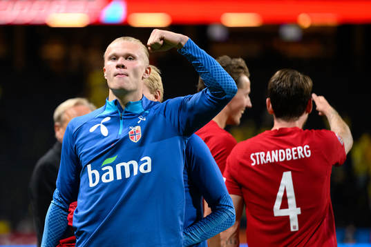 Erling Braut Haaland of Norway celebrates