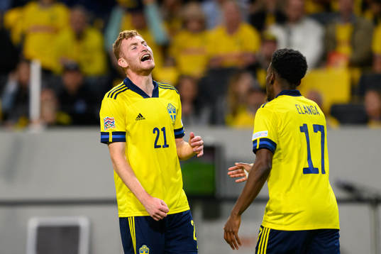 Dejan Kulusevski of Sweden looks dejected