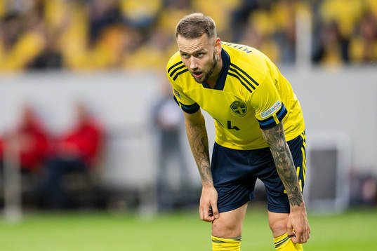 Alexander Milosevic of Sweden looks dejected