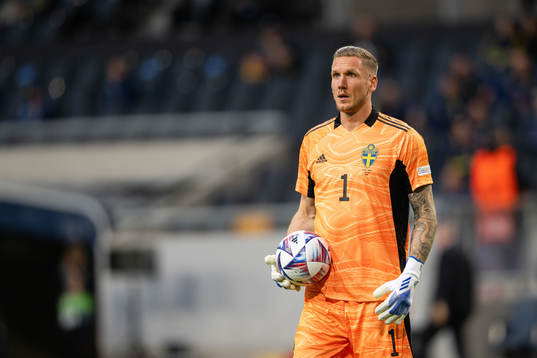 Goalkeeper Robin Olsen of Sweden