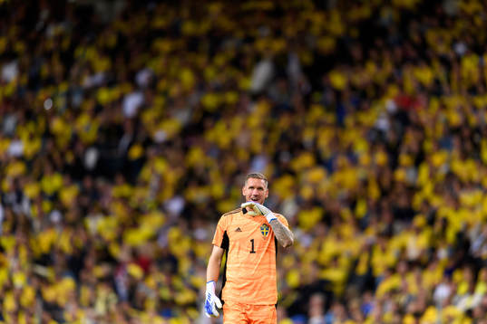 Goalkeeper Robin Olsen of Sweden