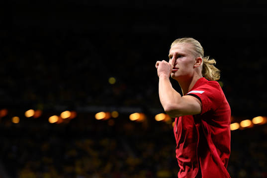 Erling Braut Haaland of Norway celebrates