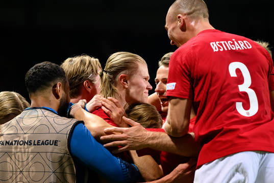 Erling Braut Haaland of Norway celebrates