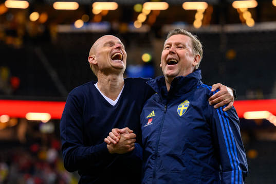 Ståle Solbakken, head coach of Norway, and assistant coach