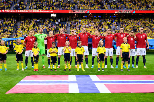 The players of Norway at lineup