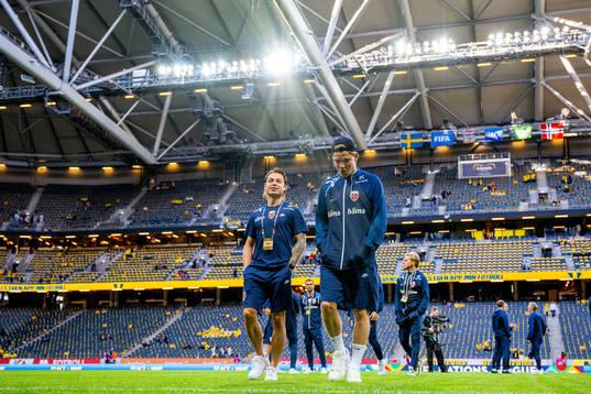 Patrick Berg and Jens Petter Hauge of Norway