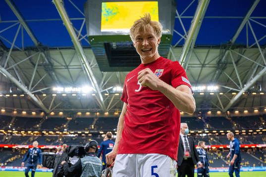 Birger Meling of Norway celebrates