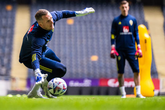 goalkeeper Robin Olsen of the Swedish national football team
