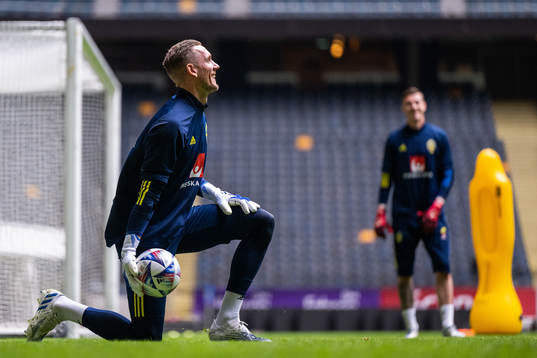 goalkeeper Robin Olsen of the Swedish national football team