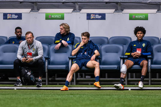 Alexander Isak, Emil Forsberg, Mattias Svanberg and Jens