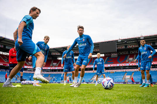 Sander Berge and Stefan Strandberg of the Norwegian