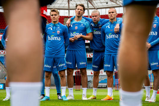 Martin Ødegaard, Sander Berge, Erling Braut Haaland and