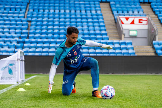 Goalkeeper Sten Grytebust of the Norwegian national
