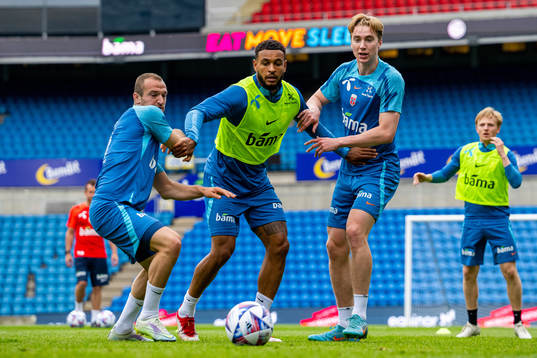 Veton Berisha, Joshua King and Kristian Thorstvedt of the