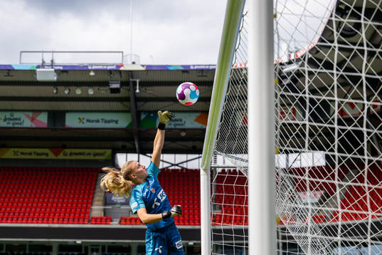 Goalkeeper Sunniva Skoglund of the Norwegian women's