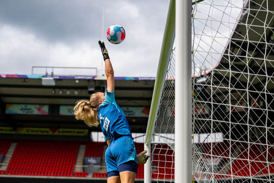 Goalkeeper Sunniva Skoglund of the Norwegian women's