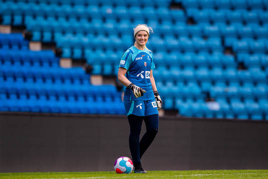 Goalkeeper Guro Pettersen of the Norwegian women's national
