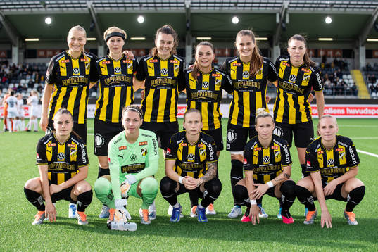 Häckens startelva uppe fr.v. Stine Larsen, Luna Nørgaard